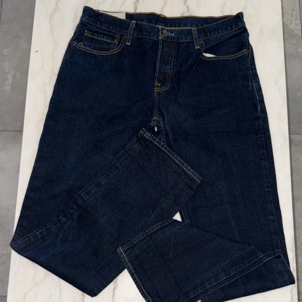 Hollister Men's Dark Blue Straight Jeans